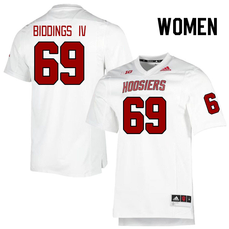 Women #69 Carl Biddings IV Indiana Hoosiers College Football Jerseys Stitched Sale-Retro